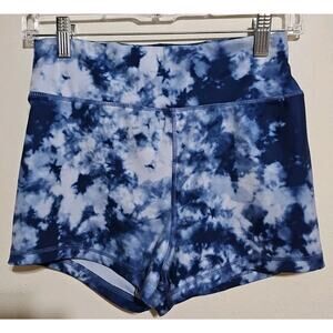 American Eagle The Everything Shortie Blue Tie Dye Shorts Stretch Sz M
